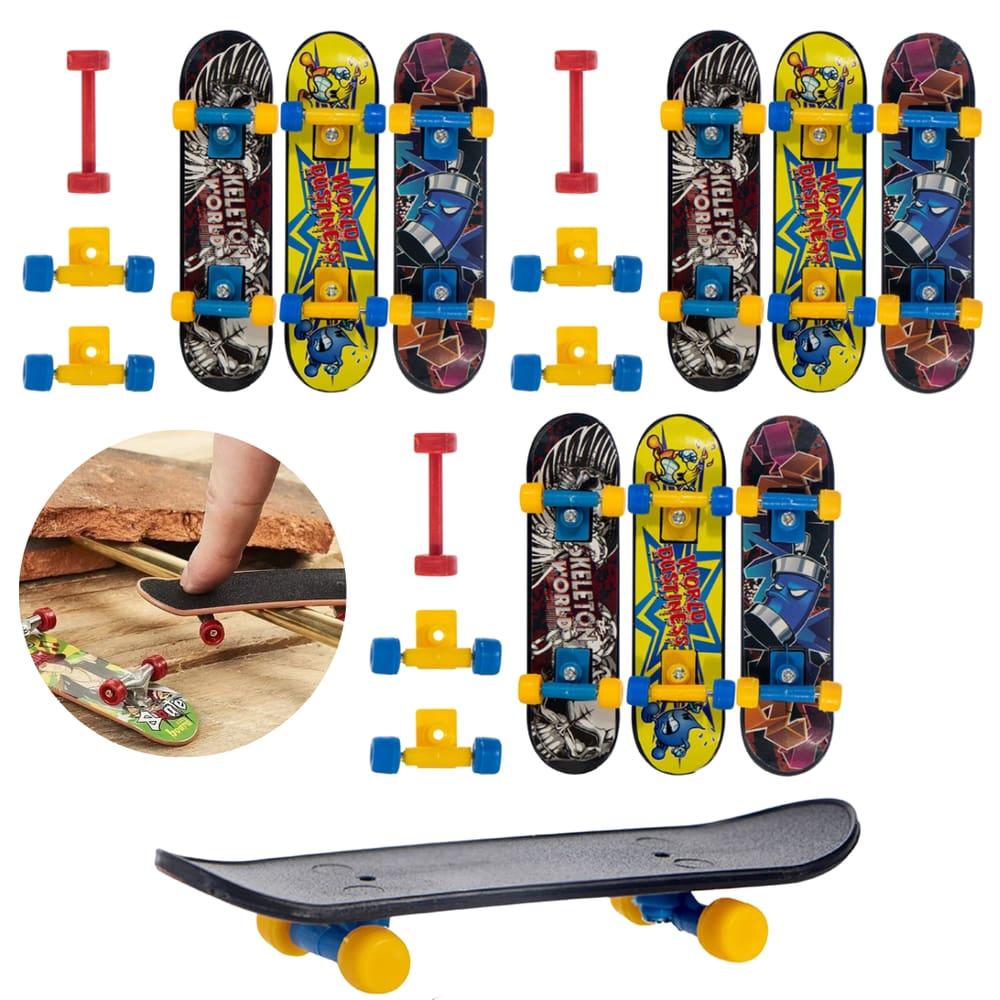 Kit 9 Skates de Dedo Radical Com Acessorios X-Trick