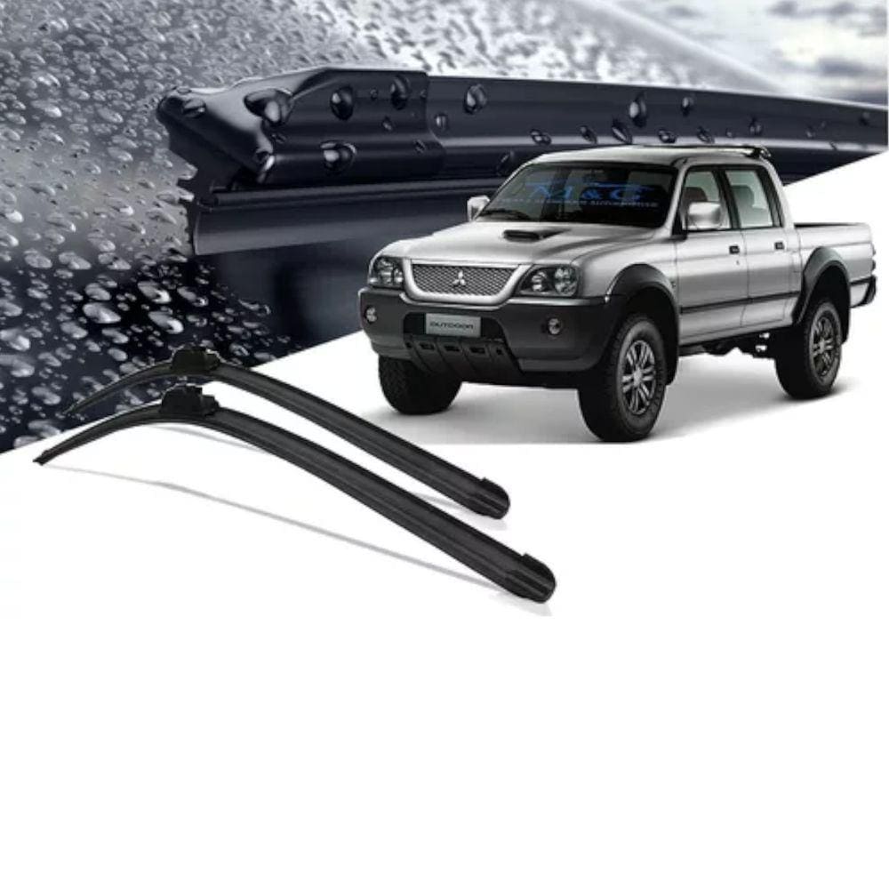 Kit Par Dianteiro Palhetas Limpador Parabrisa L200 1998 1999 2000 À 2008 2009 2010