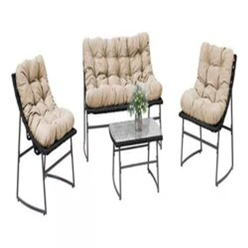 Conjunto Varanda Jardim Area Externa Premium 4 Peças - Miami