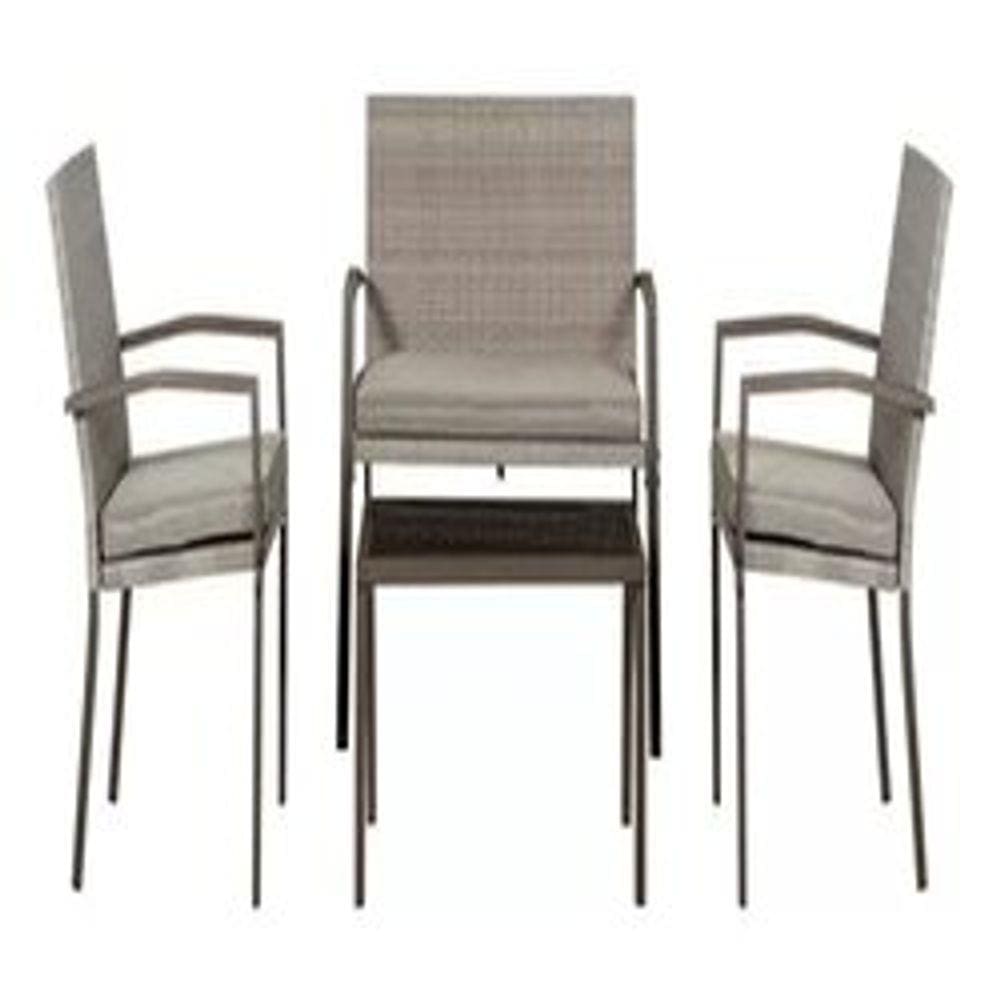 Conjunto Varanda Jardim Area Externa Premium 4 Peças Rattan