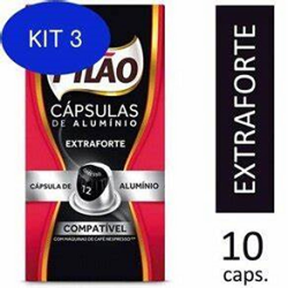 Kit Café Pilão Nespresso 12 Extraforte 30 Cápsulas