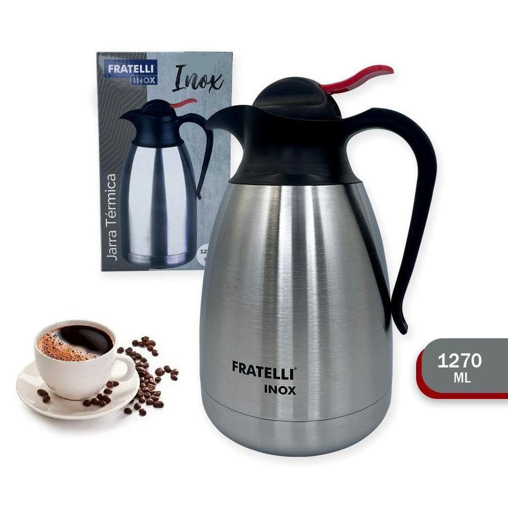 Garrafa Jarra Térmica Inoxidável Para Café E Chás 1270Ml