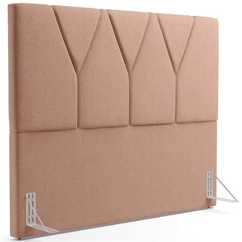 Cabeceira Cama Box Casal Queen 160cm Aura Linho W01 Rosê - Mpozenato