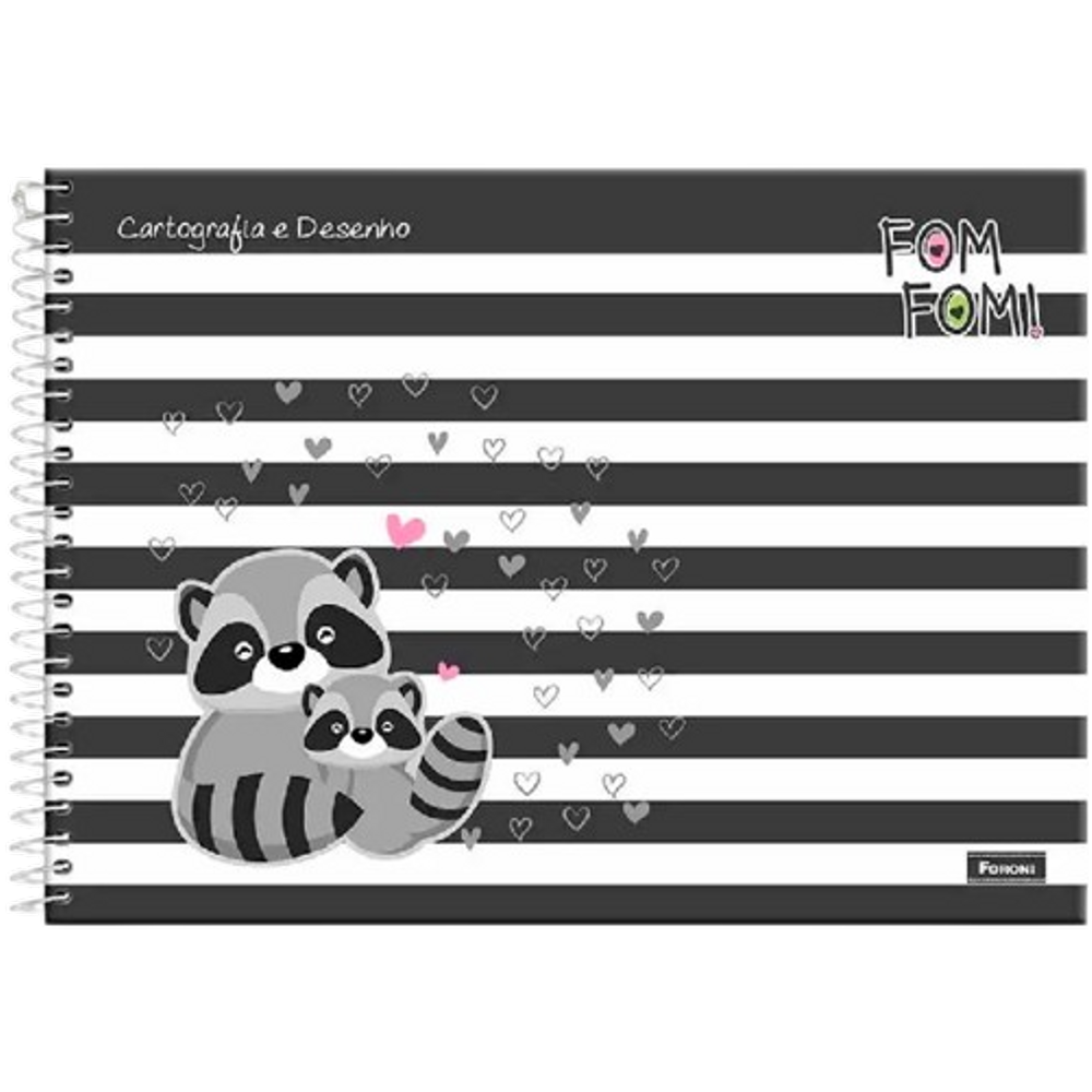 Caderno de desenho e cartografia 80 Folhas Foroni Fom Fom