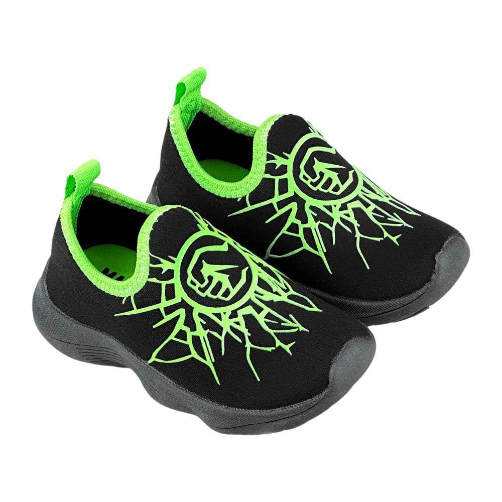 Tênis Infantil Masculino Calce Fácil Verde Magicc Kids