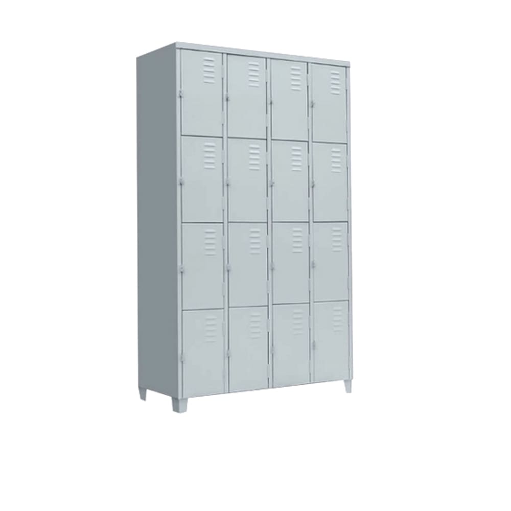 Armário Roupeiro De Aço Vestiário 16 Portas Locker