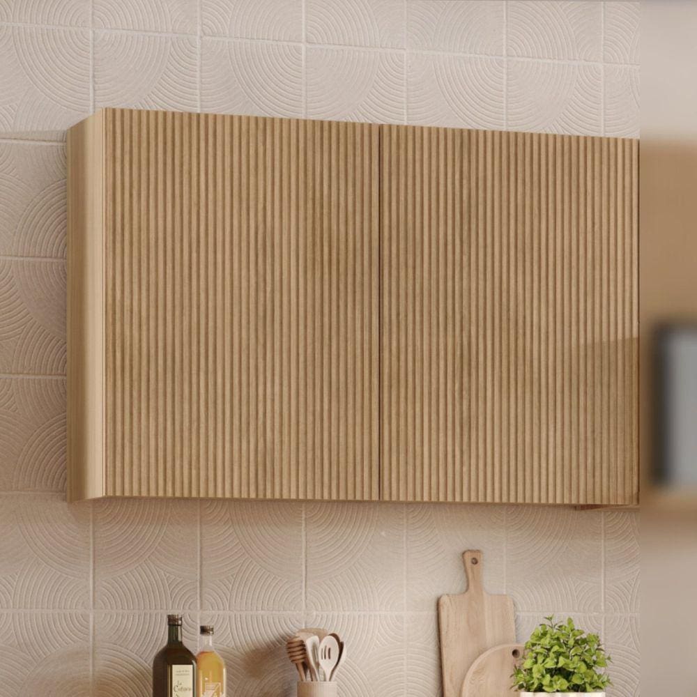 Armário Aéreo 2 Portas 80cm 100% MDF Rainha Marrom
