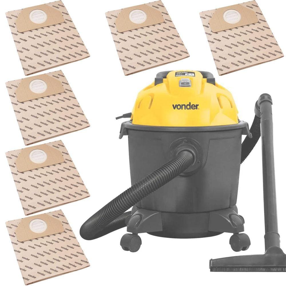 Kit 6 Peças Saco Coletor de Pó Para Aspirador de Pó APV 1218 Vonder
