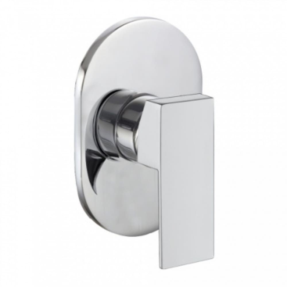 Acabamento Para Misturador Monocomando Para Chuveiro Para Base Deca Kromma Quadratta Cromado Kr268