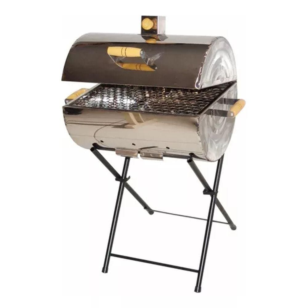 Churrasqueira A Carvão - Portátil - Master Grill Inox