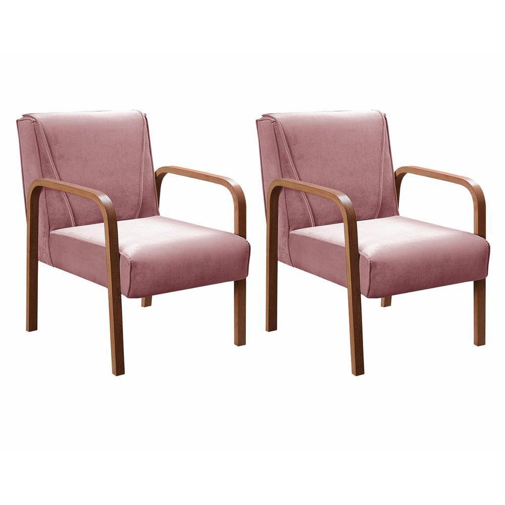 Conjunto 2 Poltronas Decorativa Anita Sala Recepção Escritório