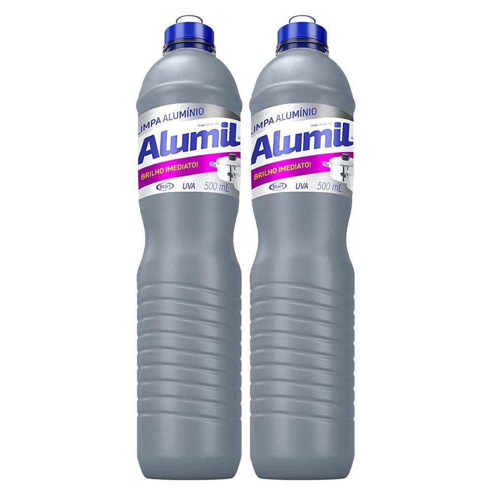Kit 2 Limpa Aluminio Alumil Start 500Ml Cada Perfume De Uva