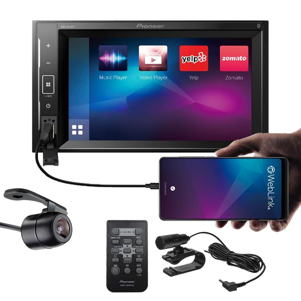 Multimídia 2 Din Pioneer DMH-G228BT Tela 6,2" Polegadas Com Bluetooth Entrada USB Entrada Auxiliar e TouchScreen + Câmera de Ré