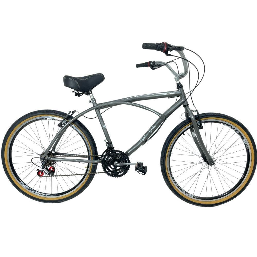 Bicicleta Beach Caiçara 18 Marchas Aro 26 Masculina Grafite