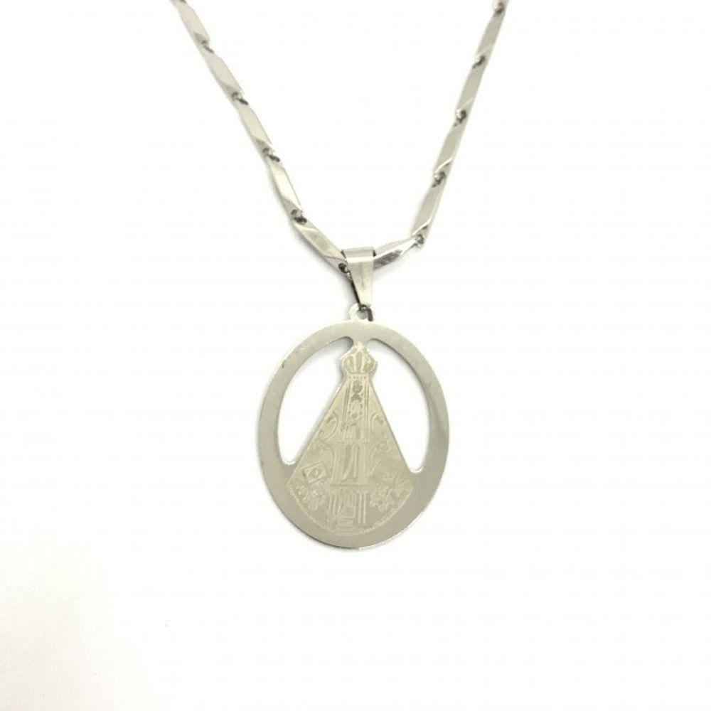 Corrente Aparecida em Aço Inox Prata 4 Cm