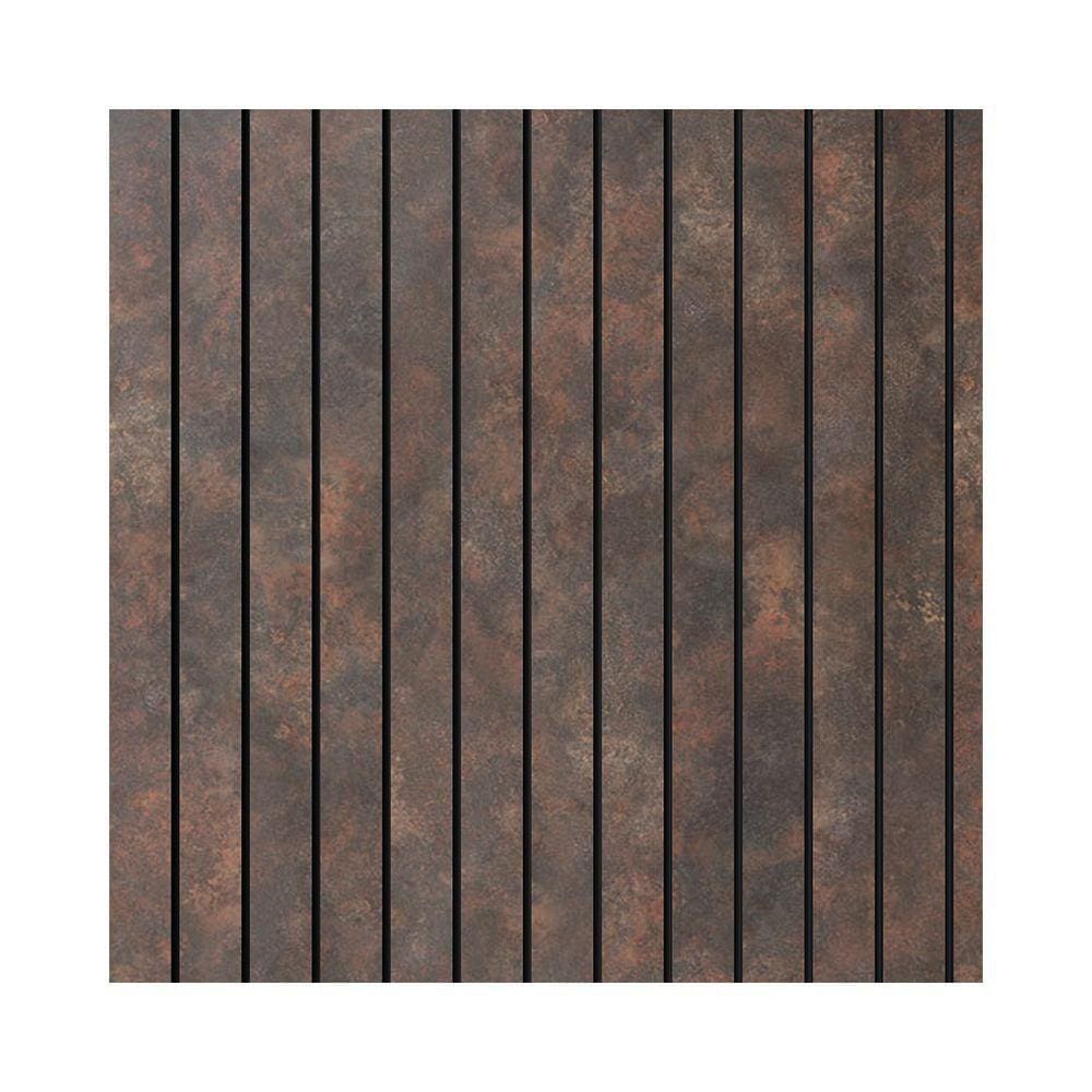 Painel Ripado Eva Laminado Autocolante 10cm Urban Plus Corten Metro