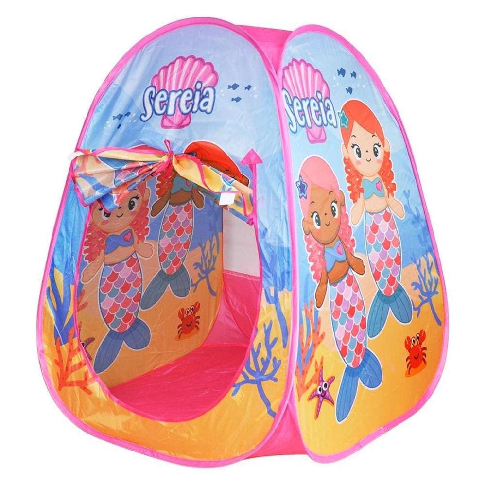 Barraca Infantil Dobrável Toca Tenda Cabana Menina Sereia Dm Toys Dmt6562