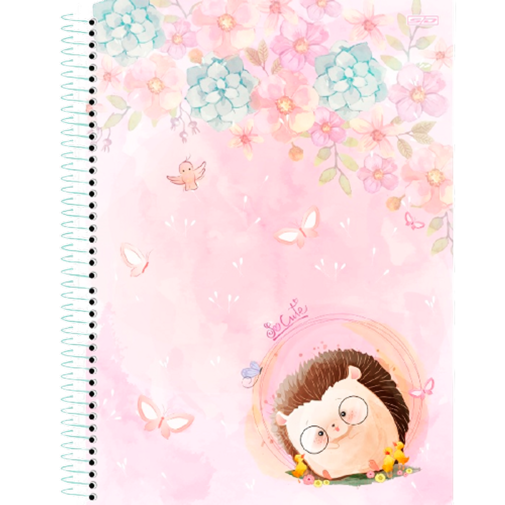 Caderno Universitário 1 Matéria So Cute Rosa São Domingos