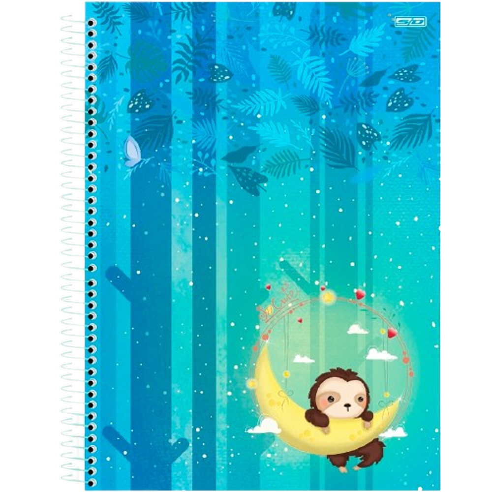Caderno Universitário 1 Matéria So Cute Lua São Domingos