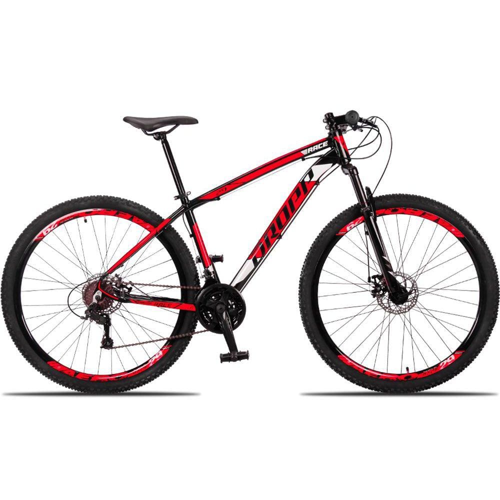 Bicicleta Aro 29 Dropp Race 24 Vel Câmbio Traseiro Shimano Freio a Disco Bike MTB Alumínio