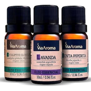 Trio Essencial - Lavanda, Menta Piperita, Eucalipto