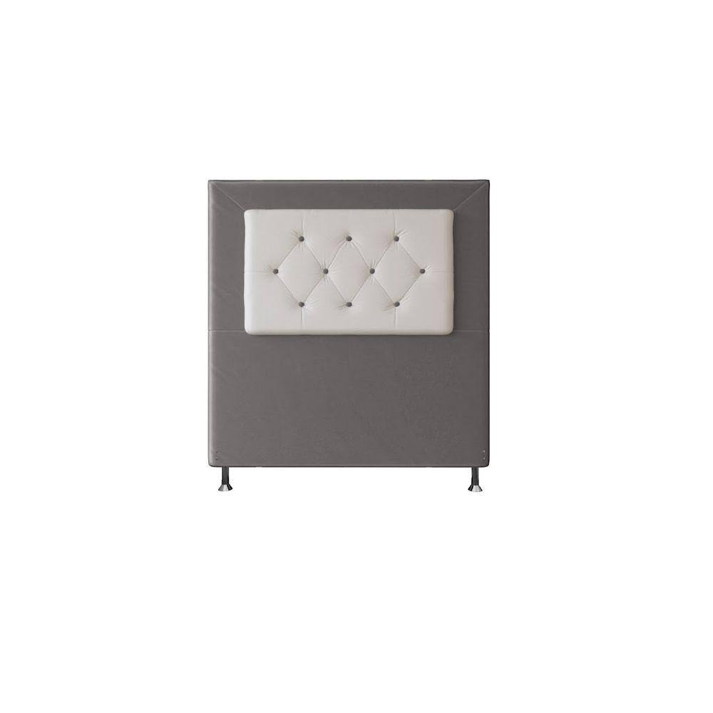 Cabeceira Cama Box Solteiro Estofada Bela HAVANA 90 Cm Suede CZ Corino BCO