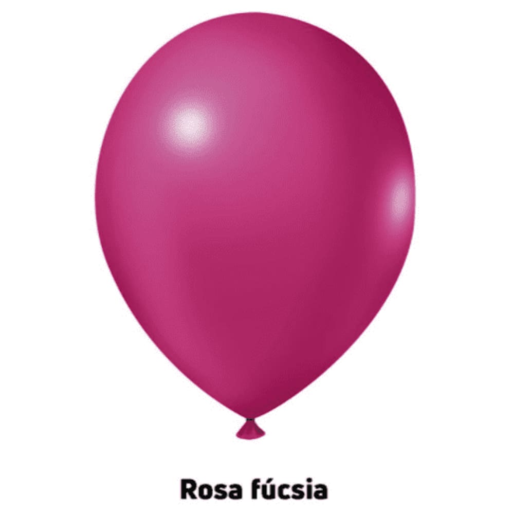 BALÃO REDONDO LISO- ART-LATEX Nº16 - FUCSIA - Pacote com 12 unidades