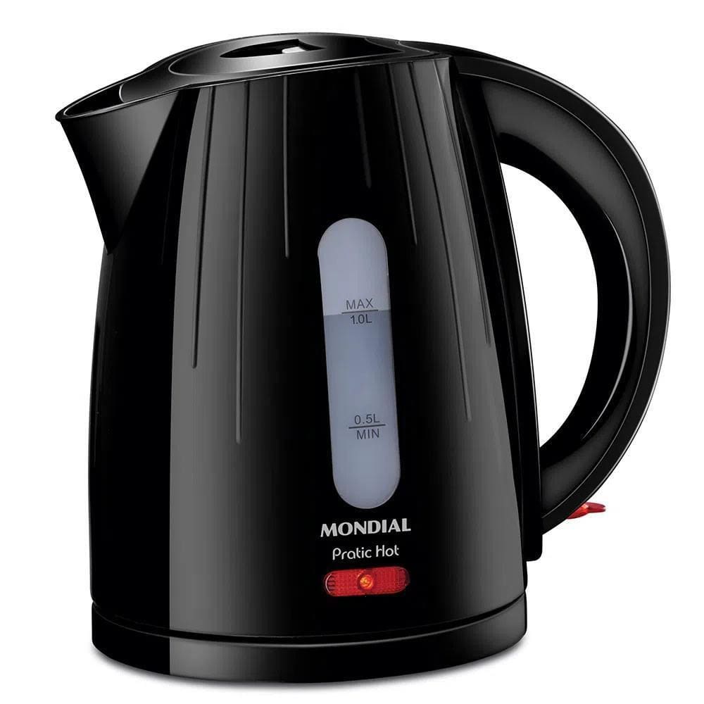 Chaleira Elétrica Mondial Pratic Hot 1 L Preta 220V - Ce-07