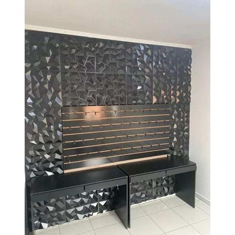 Revestimento De Parede Decorada Kit C/ 50 Unids Adesivo 3d