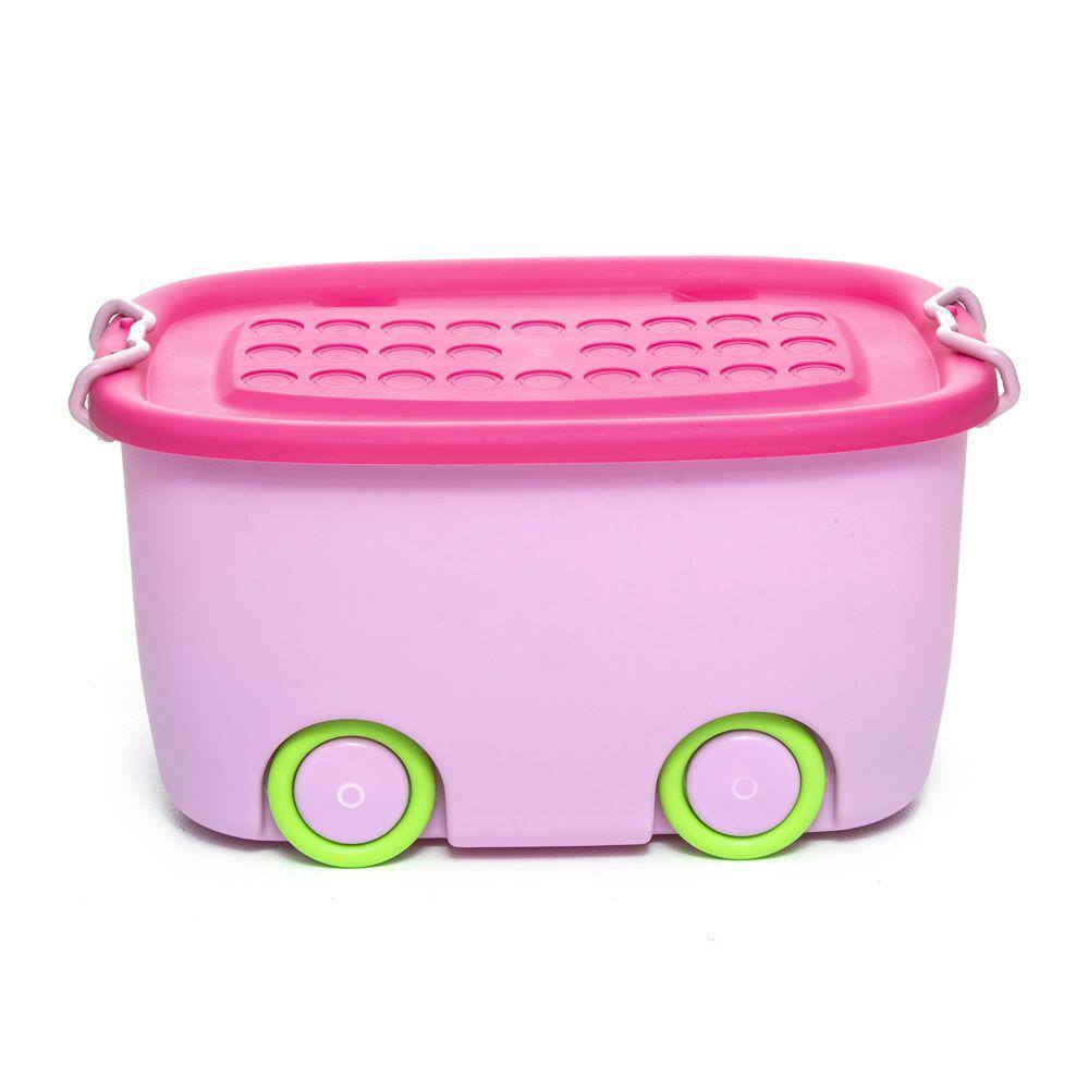 Caixa Coleção Soft Neon Pequena Plástica com Alça e Tampa