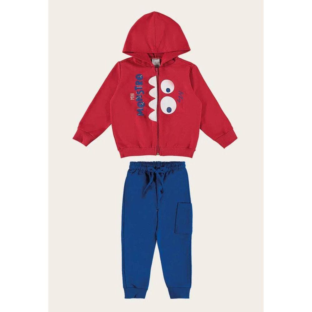 Conjunto Infantil Menino Mini Monstro Malwee Kids Vermelho 105536