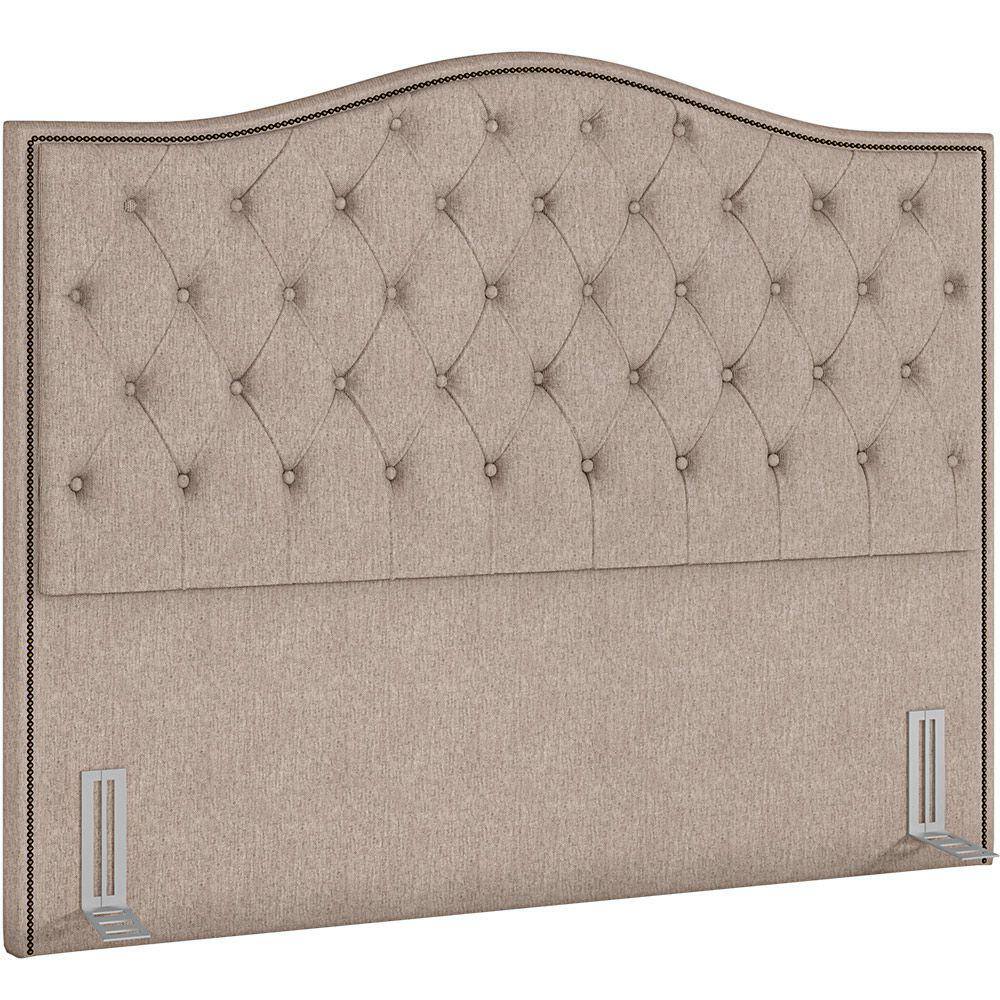 Cabeceira Cama Box Casal 140 cm P05 Grécia Linho Bege - Lyam Decor
