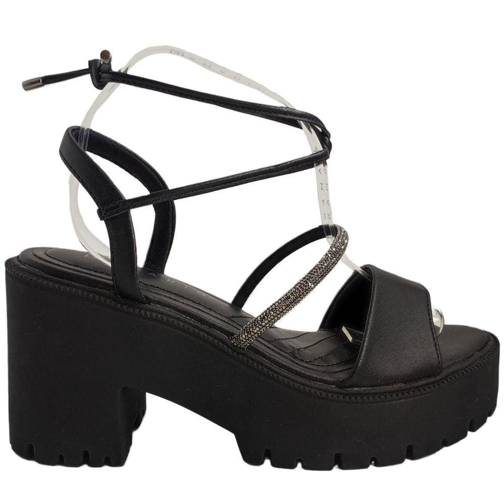 Sandália Feminina Casual Tratorada com Strass Ramarim 2354223