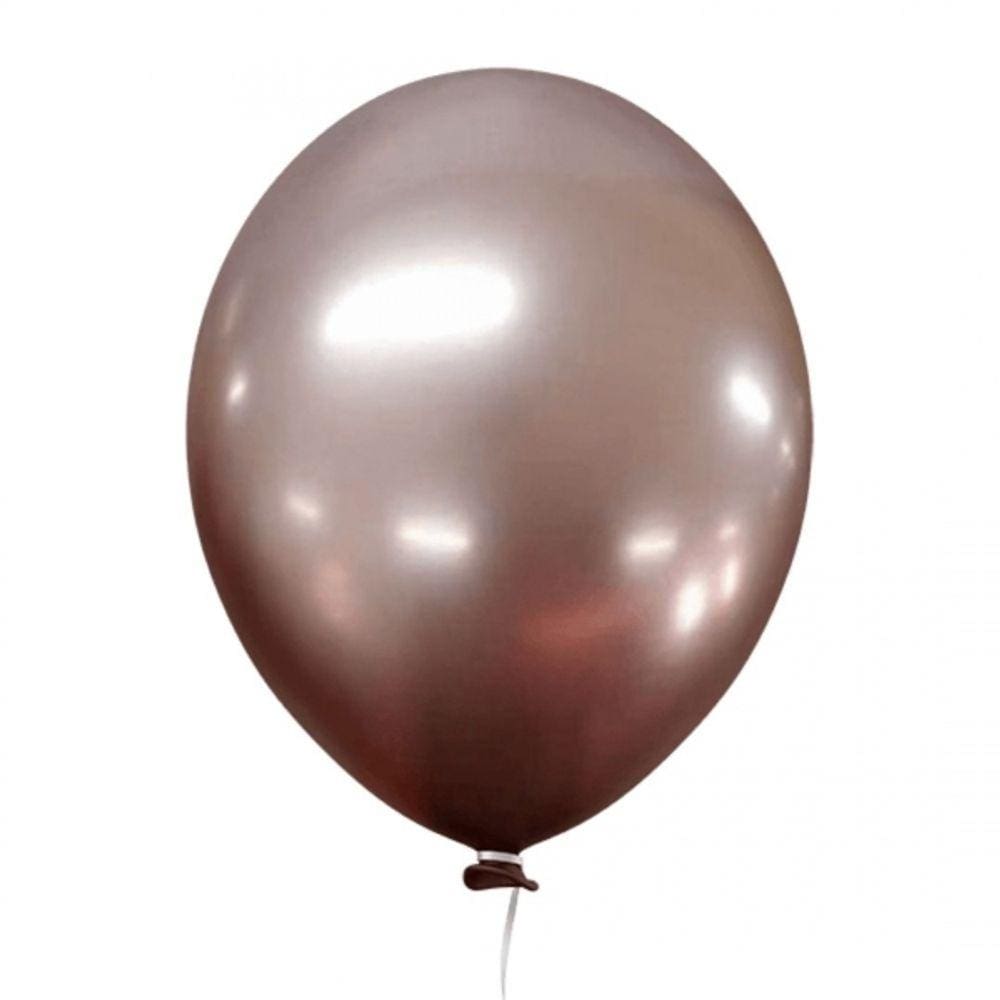 Balão 5 Alumínio Rose Gold 25 Un