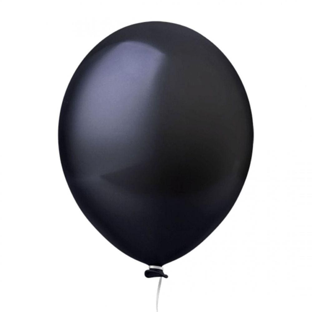 Balão 5 Preto Happy Day 50 Un
