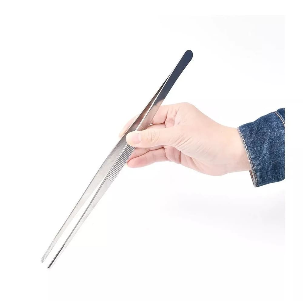 Pinça Culinaria De Precisão 30cm Profissional Multiuso Pegador De Cozinha Para Empratamento Bar Drinks Servir Alimentos