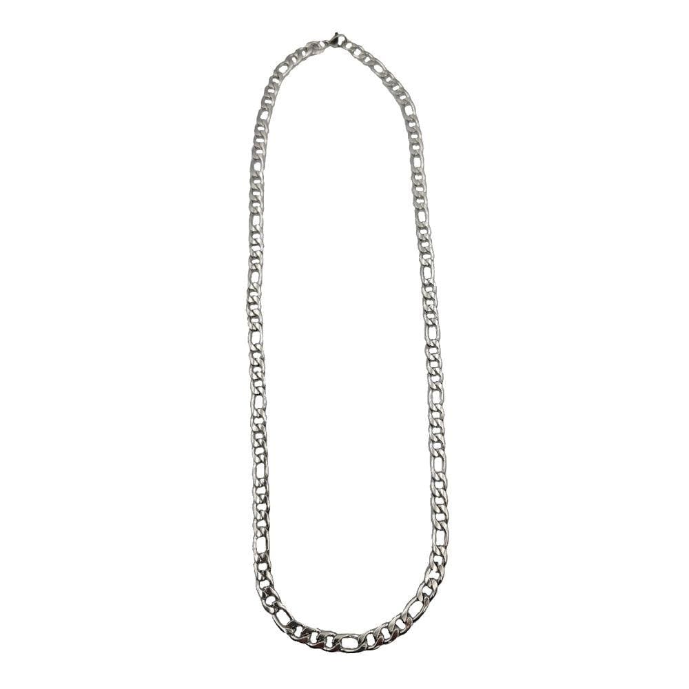 Corrente Colar Cordão Masculino 60cm Largura 7mm 3x1 Em Aço Inox