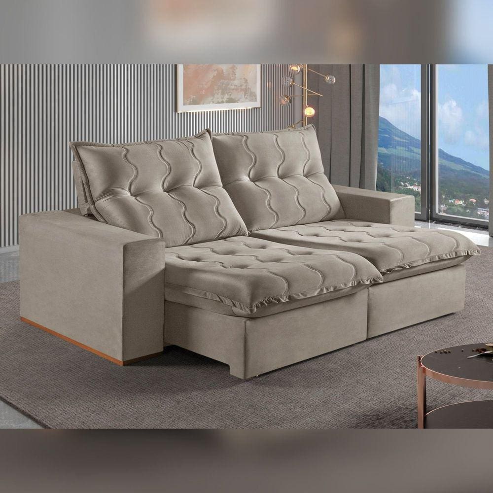 Sofá Retrátil e Reclinável 2 Lugares 230cm M177 Cinza