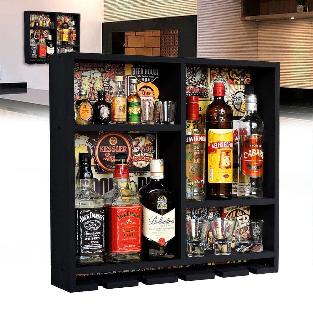 Barzinho Bar Adega de  Parede: Destaque Sua Coleção com estilo!