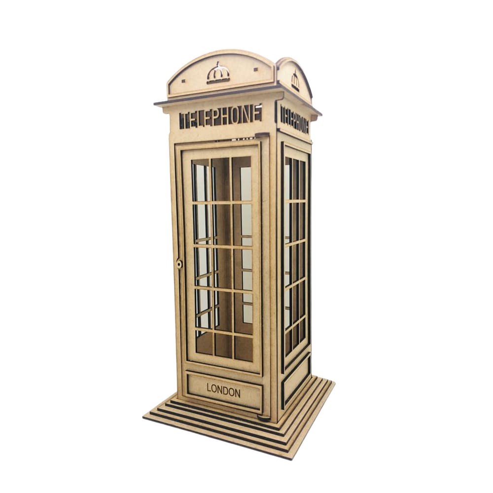 Cabine telefônica de Londres em MDF