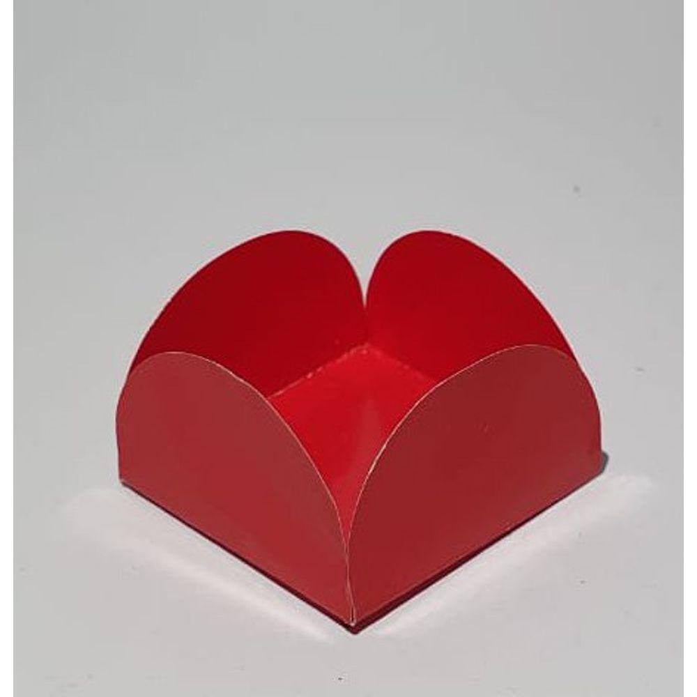 Forminha 4 Pétalas Vermelho com 50 Unidades 3,5x3,5 - Candy