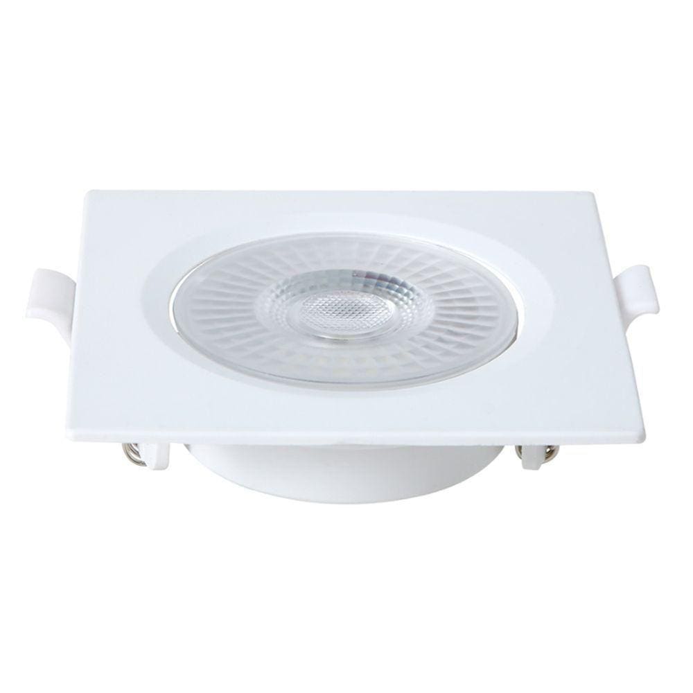 Spot Led Embutir Quadrado 8w Branco - Blumenau Iluminação 4100k Luz Neutra
