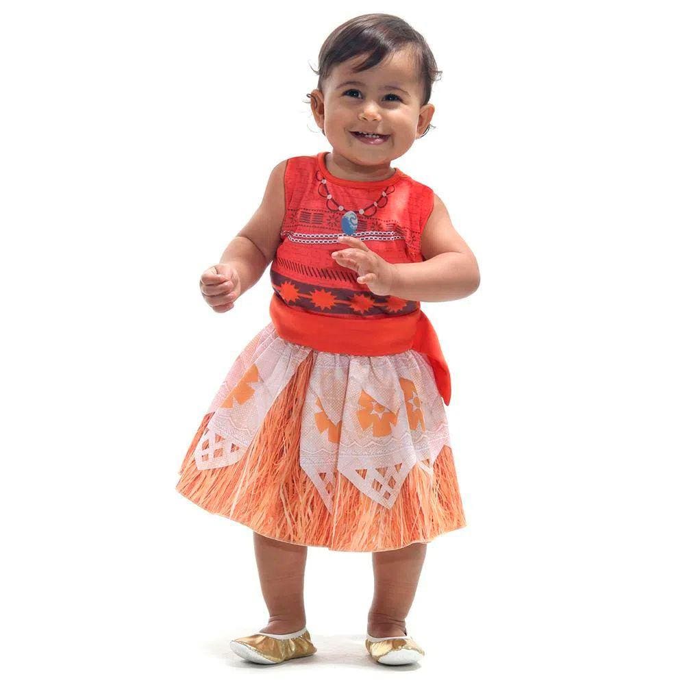 Fantasia Roupa Moana Infantil Com Colar