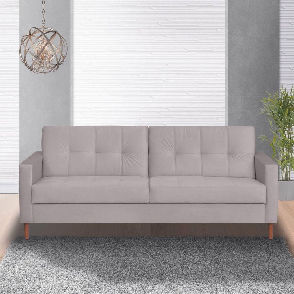 Sofá 3 Lugares 200cm Dyor Kazza Branco Gelo