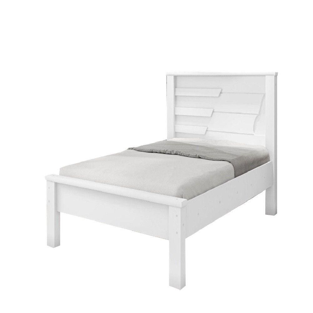 Cama Solteiro Barcelona 090 Branco Geval