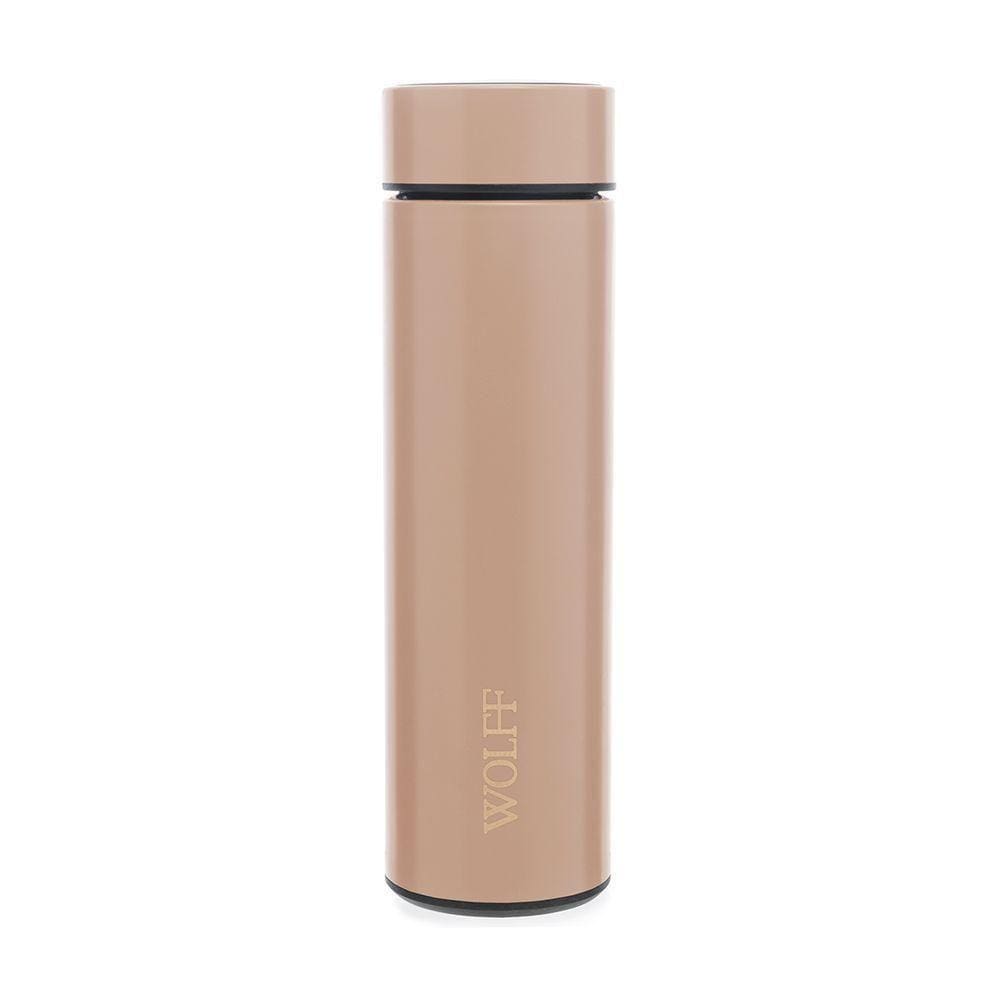 Garrafa Térmica Em Aço Inox Com Termômetro Led 500ml Rosa