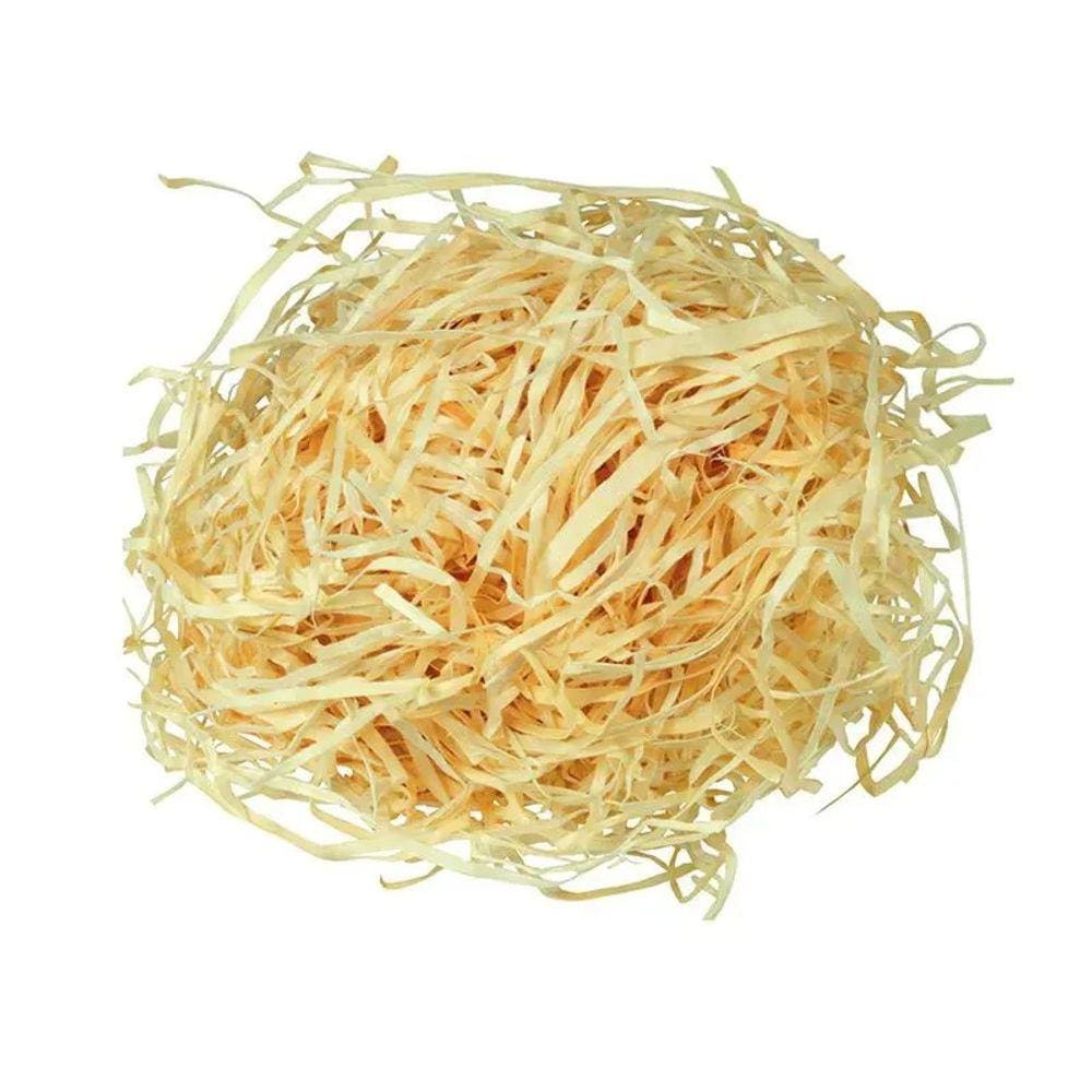 500g Palha Decorativa De Madeira Natural Ideal Para Cestas Fazendinha Safari Festa Junina Páscoa