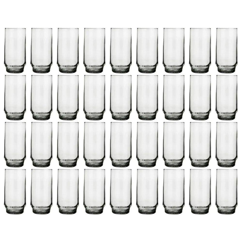 Caixa Com 36 Copos Em Vidro Long Drink Light`S 410Ml Incolor