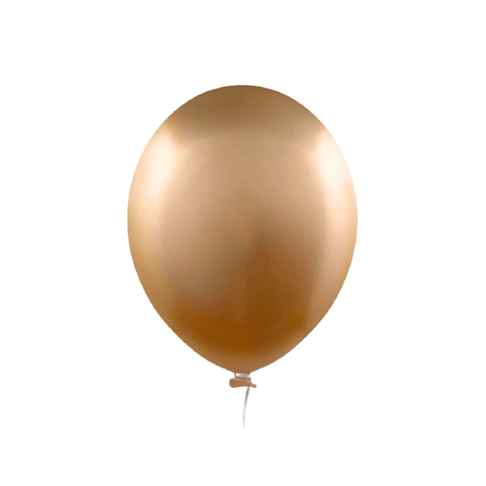 Balão 5 Alumínio Dourado 25un Happy Day