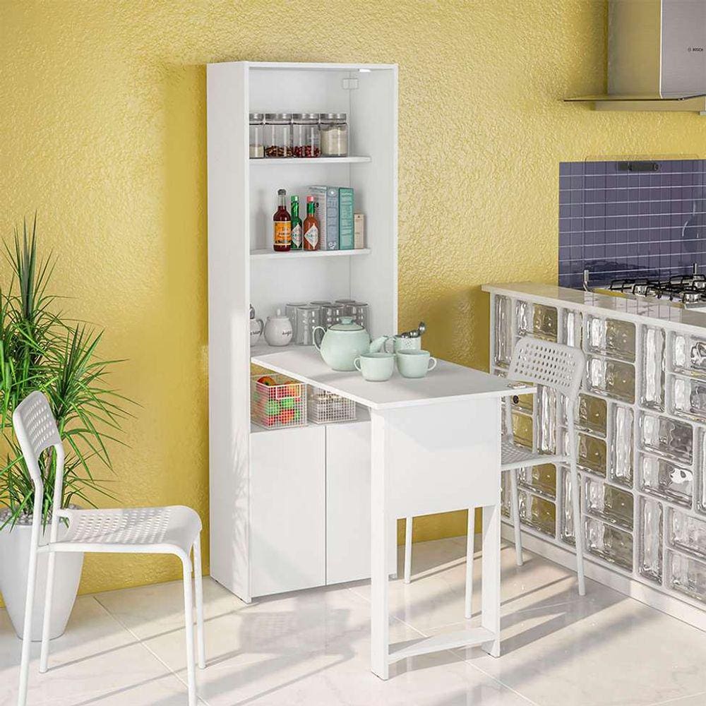 armário bancada multiuso herval 2 pt branco